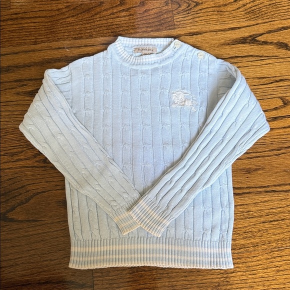 Burberry Boys Light Blue Cable Knit Sweater 3Y - Picture 6 of 6